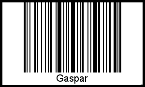 Barcode des Vornamen Gaspar