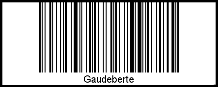 Gaudeberte als Barcode und QR-Code