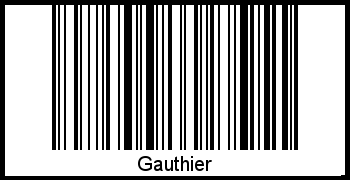 Barcode des Vornamen Gauthier