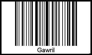 Barcode des Vornamen Gawril
