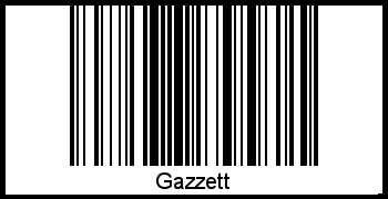 Der Voname Gazzett als Barcode und QR-Code