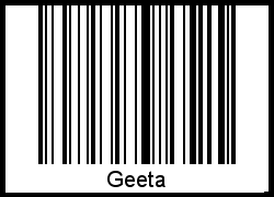 Geeta als Barcode und QR-Code