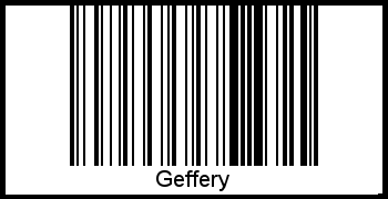 Der Voname Geffery als Barcode und QR-Code