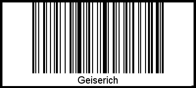 Geiserich als Barcode und QR-Code