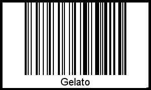 Der Voname Gelato als Barcode und QR-Code