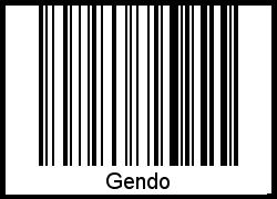 Der Voname Gendo als Barcode und QR-Code