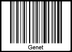 Barcode des Vornamen Genet