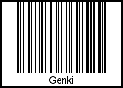 Barcode des Vornamen Genki