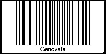 Genovefa als Barcode und QR-Code