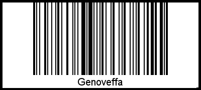 Interpretation von Genoveffa als Barcode