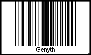 Barcode des Vornamen Genyth