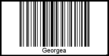 Georgea als Barcode und QR-Code