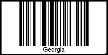 Der Voname Georgia als Barcode und QR-Code