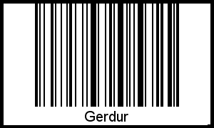 Gerdur als Barcode und QR-Code