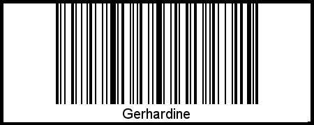 Der Voname Gerhardine als Barcode und QR-Code