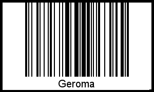 Der Voname Geroma als Barcode und QR-Code