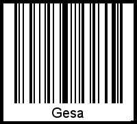 Interpretation von Gesa als Barcode