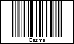 Barcode des Vornamen Gezime