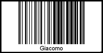 Der Voname Giacomo als Barcode und QR-Code