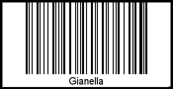 Der Voname Gianella als Barcode und QR-Code