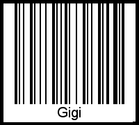 Barcode des Vornamen Gigi