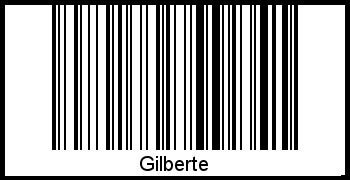 Der Voname Gilberte als Barcode und QR-Code