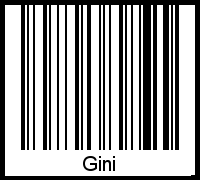 Gini als Barcode und QR-Code