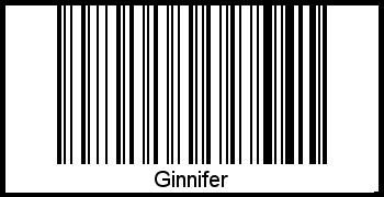 Ginnifer als Barcode und QR-Code