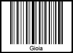 Der Voname Gioia als Barcode und QR-Code