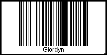 Barcode des Vornamen Giordyn