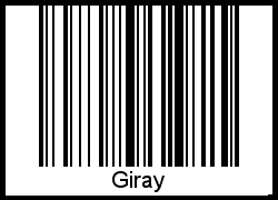 Giray als Barcode und QR-Code