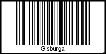 Barcode des Vornamen Gisburga