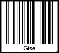 Barcode des Vornamen Gise
