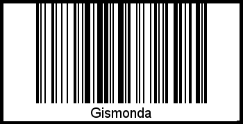 Der Voname Gismonda als Barcode und QR-Code