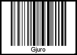 Gjuro als Barcode und QR-Code