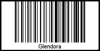 Barcode des Vornamen Glendora