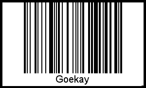 Der Voname Goekay als Barcode und QR-Code