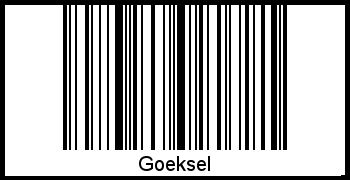 Der Voname Goeksel als Barcode und QR-Code