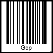 Barcode des Vornamen Gop