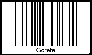 Interpretation von Gorete als Barcode