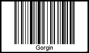 Gorgin als Barcode und QR-Code