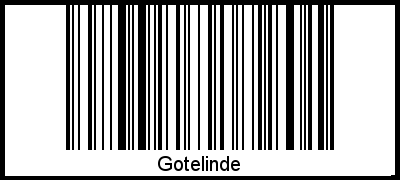 Interpretation von Gotelinde als Barcode