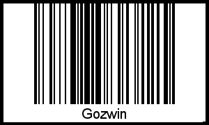 Barcode des Vornamen Gozwin