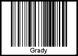 Grady als Barcode und QR-Code