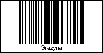 Der Voname Grazyna als Barcode und QR-Code