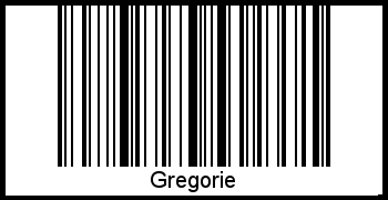 Der Voname Gregorie als Barcode und QR-Code