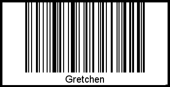 Der Voname Gretchen als Barcode und QR-Code
