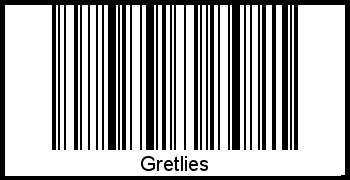 Der Voname Gretlies als Barcode und QR-Code