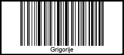 Grigorije als Barcode und QR-Code