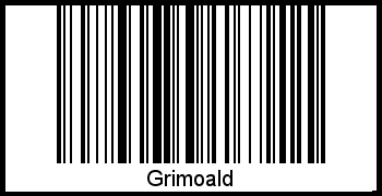 Der Voname Grimoald als Barcode und QR-Code
